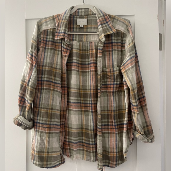 American Eagle distressed flannel - Picture 1 of 7